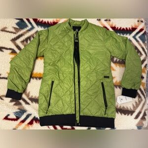 Volcom Lime Green Quilted Puffer Jacket